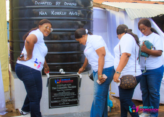 Hon. Dorcas Naa Korklu Afotey Commissions Borehole in Oshiekutsoshishi, Nungua